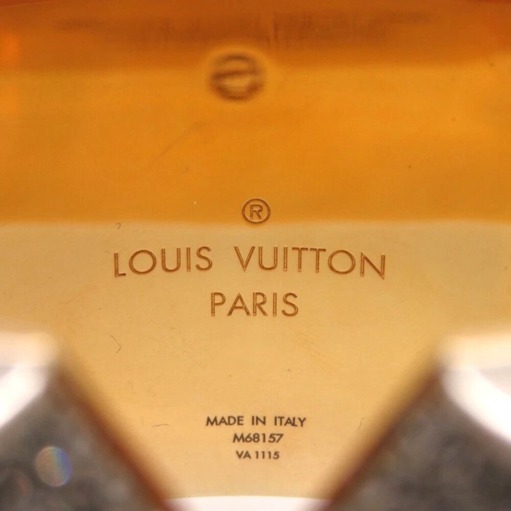 AUTHENTIC LOUIS VUITTON Essential V Bangle Gold Plated Linestone LTJ471-010226 - Picture 10 of 10